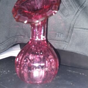 Fenton Deep Pink Glass Vase